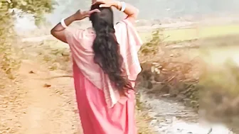 Tamil Housewife Squats Outside To Piss In Backyard Garden This Morning