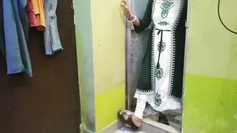 Indian Housewife Pees In Bathroom While Recording For Husband Away