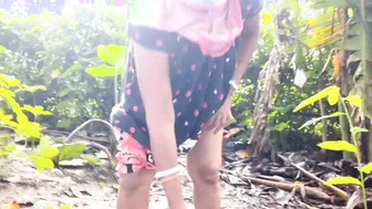 Indian Boudi Squats And Pisses In A Clay Pot Outside Her Village Hut