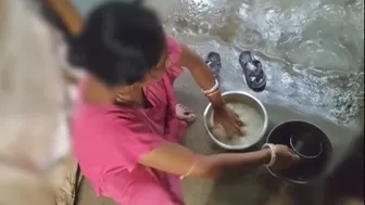 Desi Housewife Strips Bare In Kitchen While Husband Works Late Shift