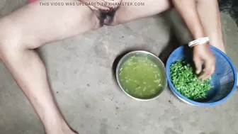 Desi Housewife Strips Bare In Kitchen While Husband Works Late Shift