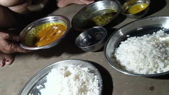 Desi Couple Eats Rice Naked Together On Bedroom Floor After Fucking