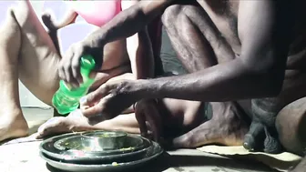 Desi Couple Eats Rice Naked Together On Bedroom Floor After Fucking