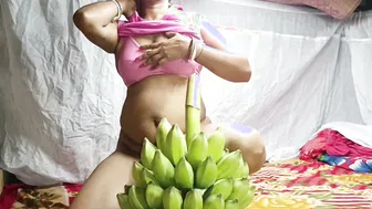 Bengali Boudi Nomita Fucking Her Pussy With Banana From The Kitchen