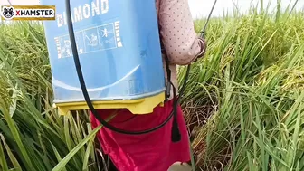 Bengali Bhabhi Nomita Spraying Rice Fields While Talking Dirty Audio