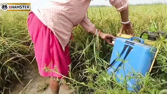 Bengali Bhabhi Nomita Spraying Rice Fields While Talking Dirty Audio