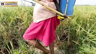 Bengali Bhabhi Nomita Spraying Rice Fields While Talking Dirty Audio
