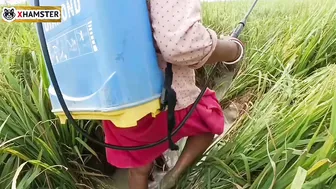 Bengali Bhabhi Nomita Spraying Rice Fields While Talking Dirty Audio