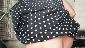 Indian Wife Riding Her Devar On His Bike Outdoors In The Village Area