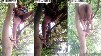Indian Woman Pisses Outdoors Under Tree With Bengali Dirty Talk Audio