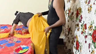 Indian Bhabhi Celebrates Holi With Brother-In-Law Fucking Her Hard