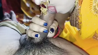 Desi Newlywed Wife Gives Sloppy Blowjob On Her Wedding Night At Home