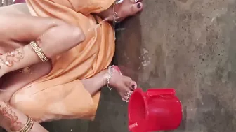 Desi Village Bhabhi Caught Pissing In The Bathroom On Hidden Camera