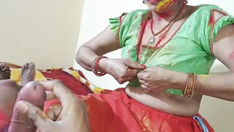 Holi Special Desi Bhabhi Covered In Colors Fucked Hard By Brother-In-Law