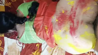 Holi Special Desi Bhabhi Covered In Colors Fucked Hard By Brother-In-Law