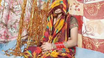 Indian Newly Married Wife In Red Saree Fucked At Home After Wedding