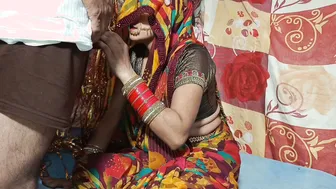 Indian Newly Married Wife In Red Saree Fucked At Home After Wedding