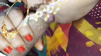 Indian Newly Married Wife In Red Saree Fucked At Home After Wedding