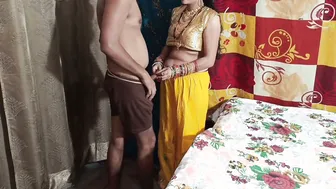 Desi Girl Losing Her Innocence While He Talks Dirty To Her In Bed