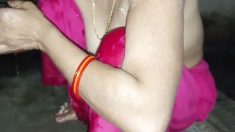 Desi Village Bhabhi Squatting And Pissing On The Bathroom Floor Naked