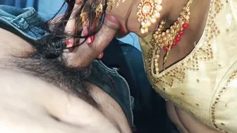 Indian Married Bhabhi Gives Sloppy Blowjob Before Midnight Bedroom Fuck