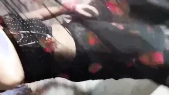 Indian Bhabhi In Black Saree Pissing In Bathroom Caught On Camera