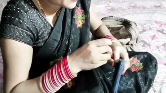 Indian Bhabhi In Black Saree Pissing In Bathroom Caught On Camera