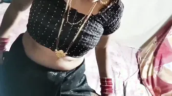 Indian Bhabhi In Black Saree Pissing In Bathroom Caught On Camera