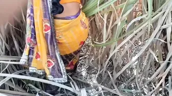 Desi Village Bhabhi Bent Over Outdoors Taking It Doggy Style Hard