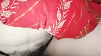 Desi Wife In Red Saree Getting Fucked Passionately On The Bed