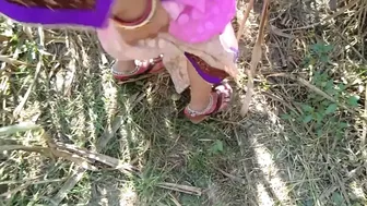 Village Bhabhi Bent Over And Pounded Hard In Farm Field Outdoors