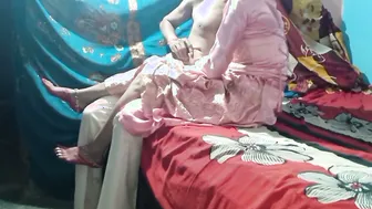 Desi Bhabhi Bent Over Bed Getting Railed Deep In Her Tight Pussy Hole
