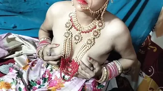 Indian Newlywed Bride Taking Her Husband Deep On Wedding Night