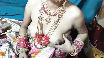 Indian Newlywed Bride Taking Her Husband Deep On Wedding Night