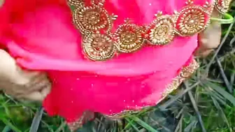 Desi Bhabhi Bent Over And Drilled Outdoors In Sugarcane Field Jungle