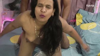 Desi Kavita Getting Her Tits And Ass Slapped During Doggystyle Fuck
