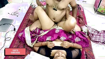 Desi Kavita Riding Her Nephew's Cock Hard While Husband Is Away At Work