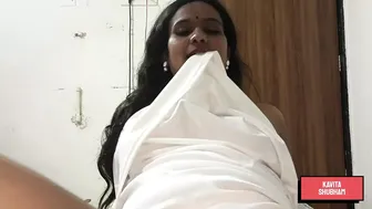 Desi Couple's Spit Kissing Pussy Licking And Condom Sex In Bedroom Scene