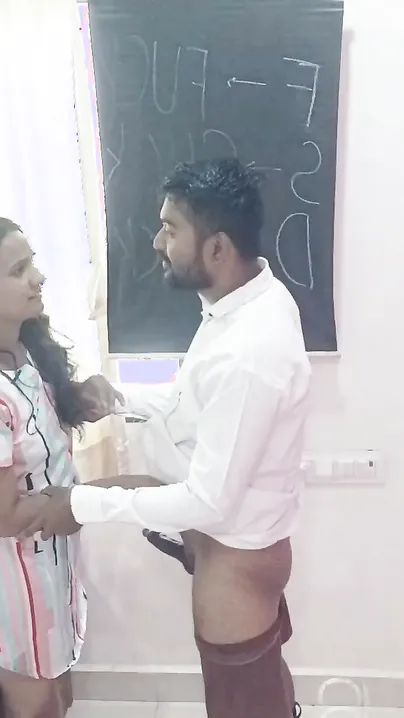 Indian College Teacher Spreads Legs Wide For Her Young Student To Fuck
