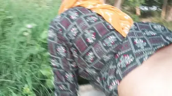 Indian Village Girl Bent Over And Fucked Rough Outdoors In The Jungle