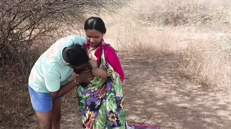 Indian Marathi Bhabhi Fucking Her Husband's Friend In The Jungle