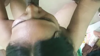 Indian Guy Unloads In Bhabhi's Mouth After She Sucks Him Off Outside