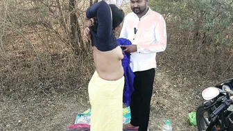 Indian Whore Gets Naked And Spreads Wide Open In The Jungle For Cash