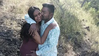 Marathi Couple Having Raw Jungle Sex Hidden Behind The Trees Nearby