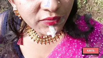 Desi Girl Swallows Every Drop After Sloppy Blowjob And Gets Cum On Her Face