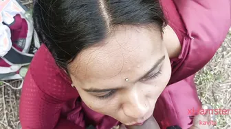Desi Bhabhi Kavita Sucks Cock In Saree And Swallows Cum In Jungle