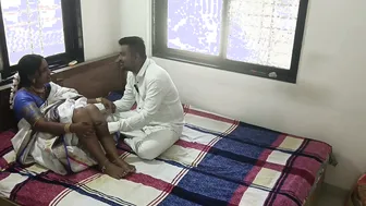 Indian Marathi Kavita Bhabhi In Saree Getting Drilled By Her Boyfriend