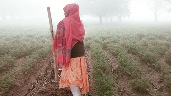 Indian Couple Having Passionate Sex Outdoors In The Jungle Behind Trees