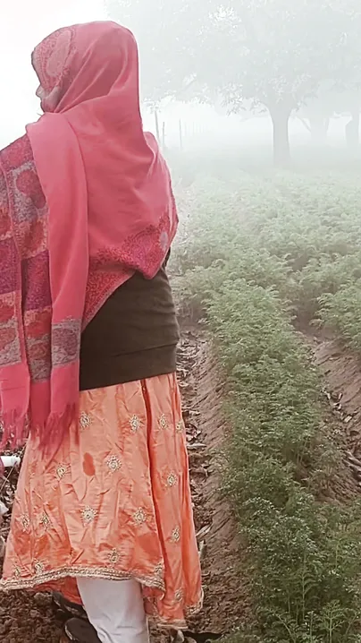 Indian Couple Having Passionate Sex Outdoors In The Jungle Behind Trees
