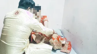 Indian Newlyweds Enjoying Their First Night Together In Bedroom Part One